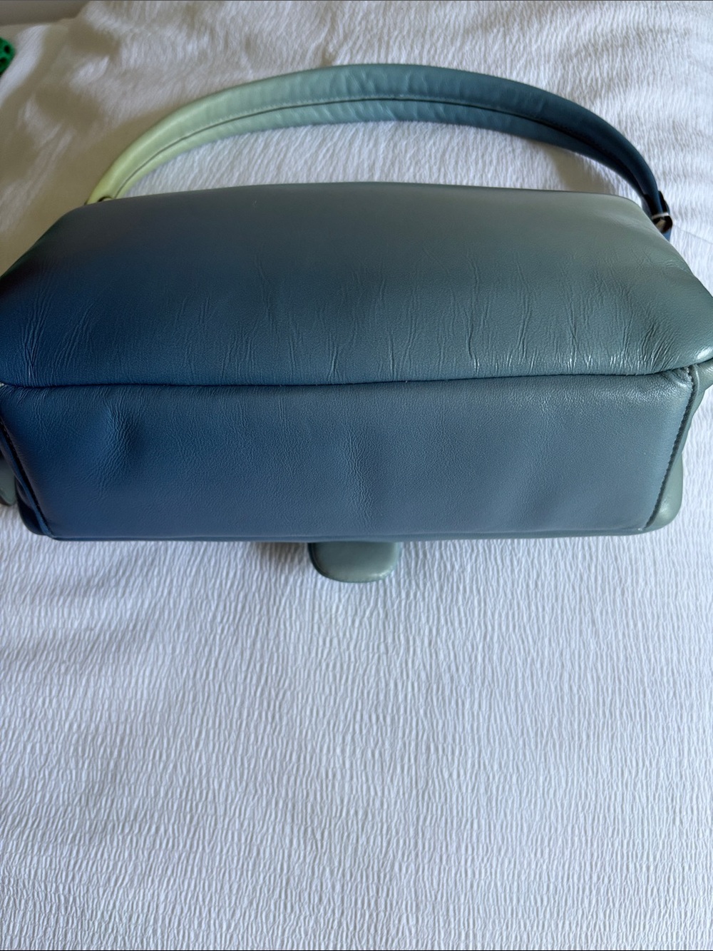 Coach Puffy Tabby 26 Ombre Leather Shoulder Bag - Blue and Green - Picture 4 of 7